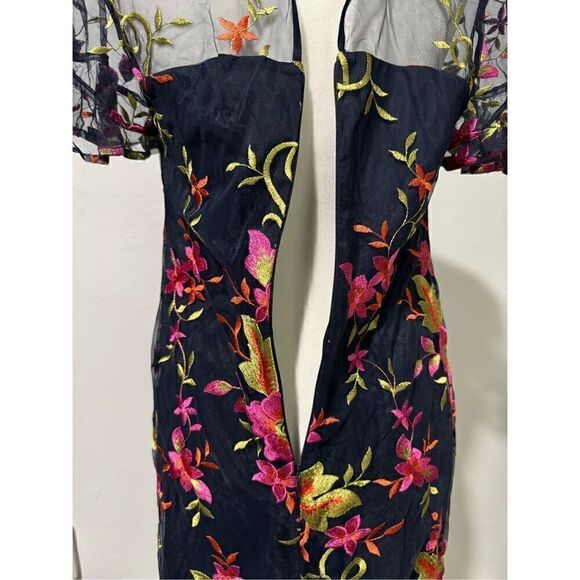 Trina Turk MWT Embroidered multicolor mesh top dress 4 - Picture 6 of 9